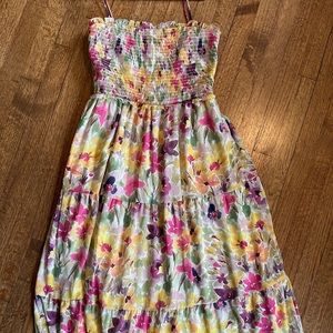 ML Monique Lhuillier floral printed garden dress